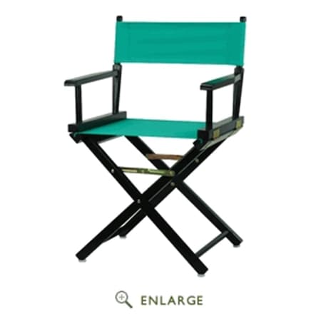 Casual Home 200-02-021-17 18 in. Directors Chair Black Frame with Teal Canvas 200-02/021-17